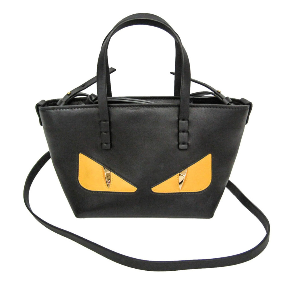 Fendi Bag Bugs Roll Mini Bag 8BS096 Women's Leather Handbag,Shoulder Bag Black